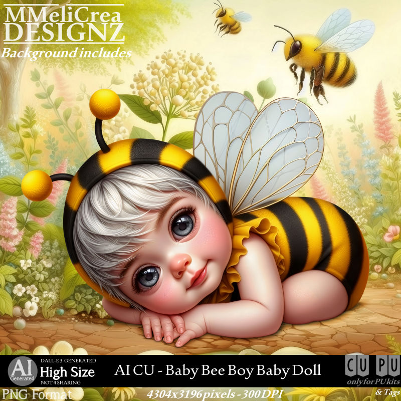 AI - CU Baby Bee Boy Baby Doll (CU4PU/PNG)